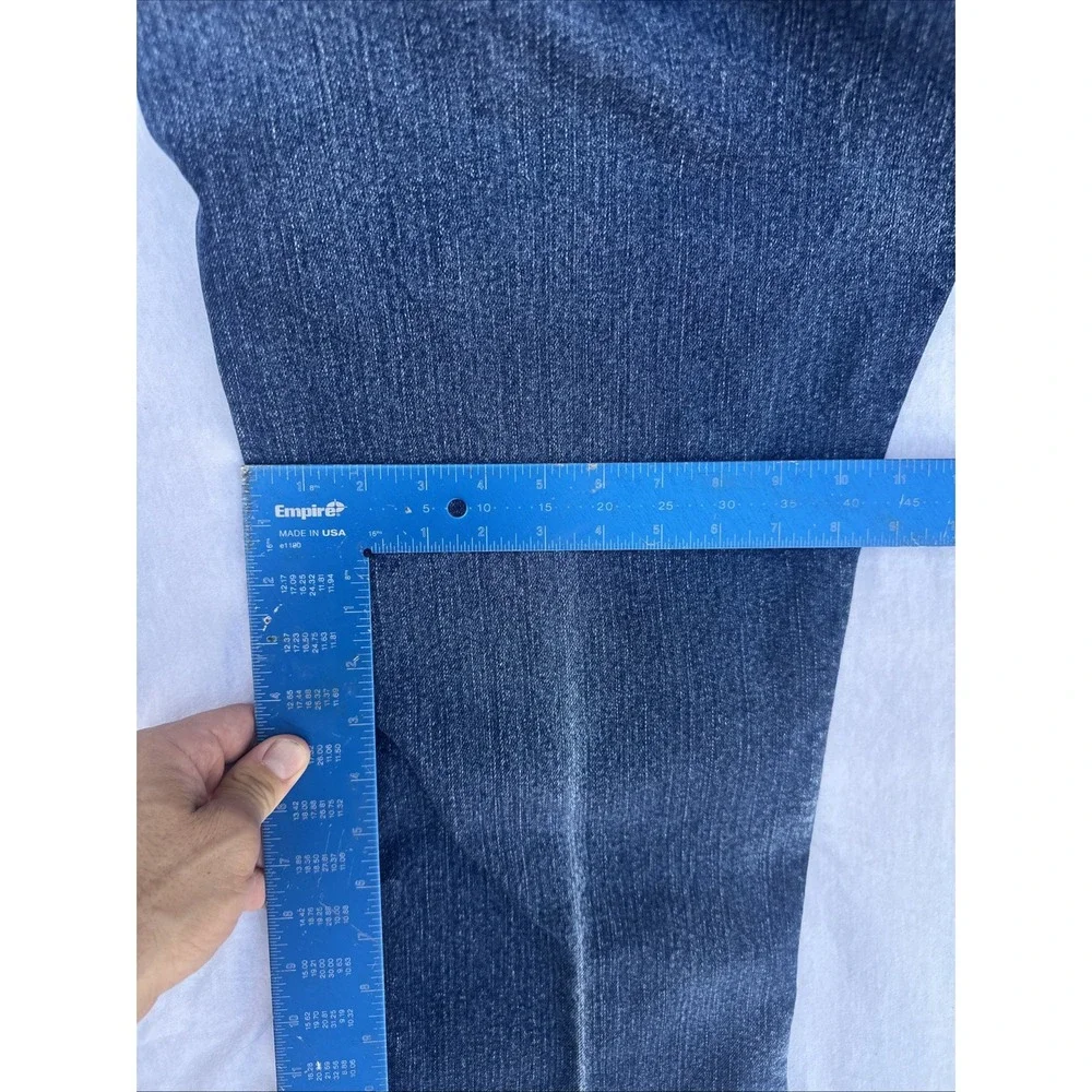Lot of Origin Maine Jeans Men Blue Sz 40x30 Embroidered Logo Distressed USA Made